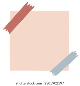Cute paper stickers for notes. Rough, sloppy texture. Digital Bullet Journal.