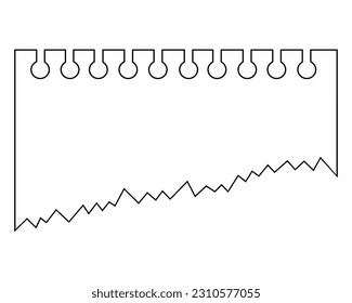 Pegatinas de papel para notas. Rústica, textura descuidada. Boletín de viñetas digitales.