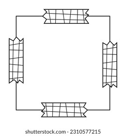 Pegatinas de papel para notas. Rústica, textura descuidada. Boletín de viñetas digitales.