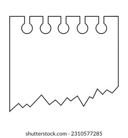 Pegatinas de papel para notas. Rústica, textura descuidada. Boletín de viñetas digitales.