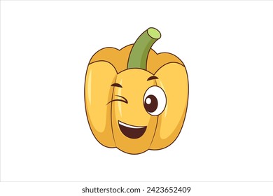 Cute Paprika Funny Flat Sticker Design