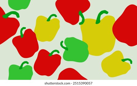 Cute paprika pattern background vector design
