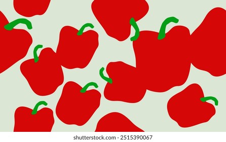 Cute paprika pattern background vector design