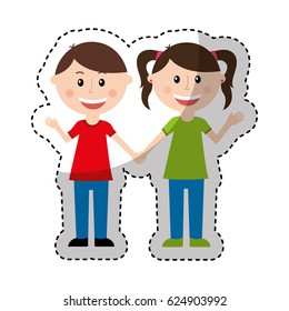cute parents couple icon