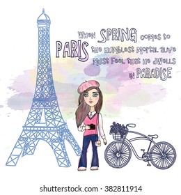 Cute Paris Card