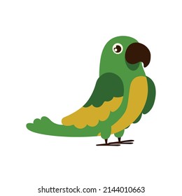 cute parrot bird cartoon icon