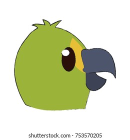 Cute parrot bird cartoon icon vector illustration graphic design