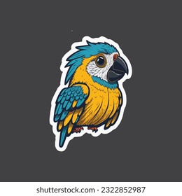 cute parrot bird vector art