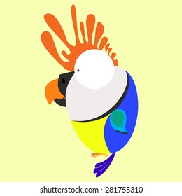 cute parrot cartoon