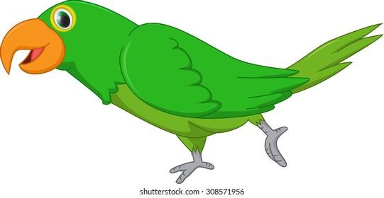 cute parrot cartoon
