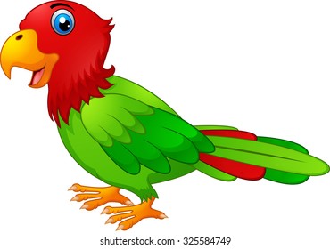 Cute parrot cartoon