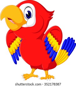 cute parrot cartoon