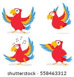 Cute Parrot cartoon collection set