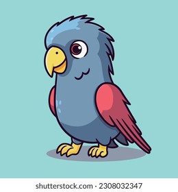 Cute parrot cartoon image vector illustration