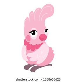Cute parrot icon. Cartoon of cute parrot vector icon for web design isolated on white background