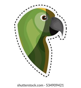 cute parrot isolated icon
