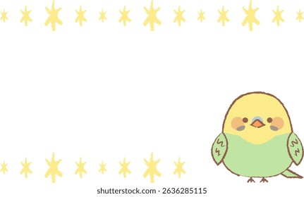 Cute parrot message card design