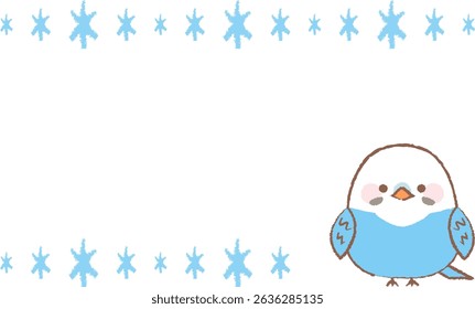 Cute parrot message card design