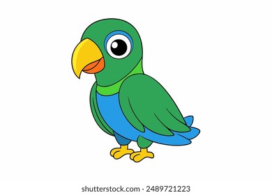 A Cute Parrot vector illustration
