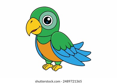 A Cute Parrot vector illustration