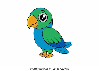 A Cute Parrot vector illustration