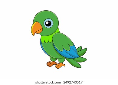 A Cute Parrot vector illustration