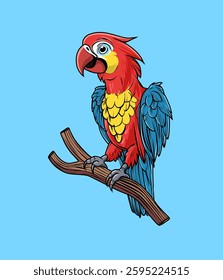 cute parrot vector image suitable for children's stories