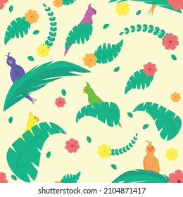 cute parrots on leaves
children pattern
cute character 