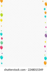 Fondo transparente del vector de globo de fiesta suave. El Marco Ininflable brillante de la bola. Papel tapiz de Helio de color. Plantilla de globo de vacaciones brillante.