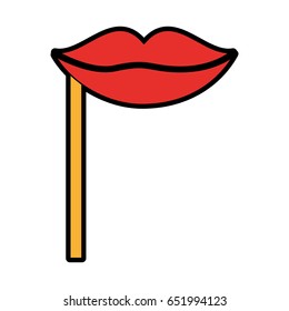cute party booth props lips