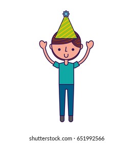 cute party boy cartoon