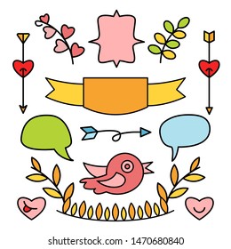 cute party card decoration illustration