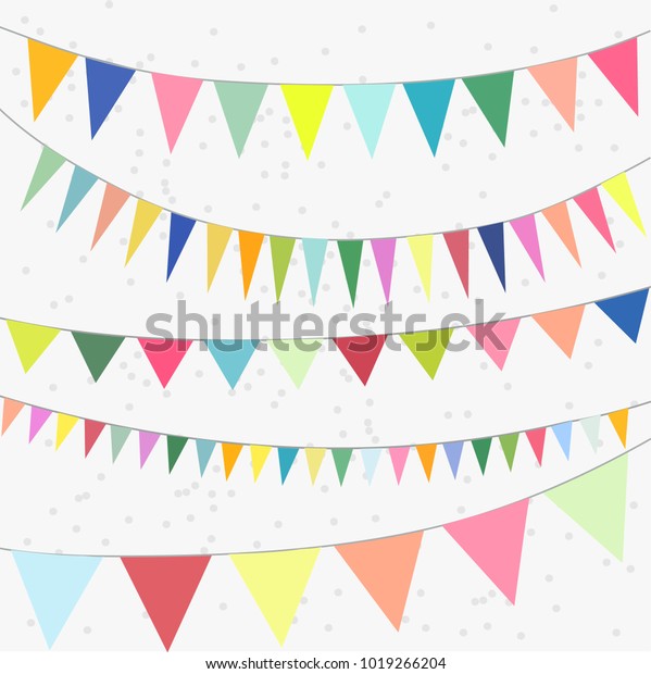 Cute Party Decoration Multicolored Festive Garland Stock ...