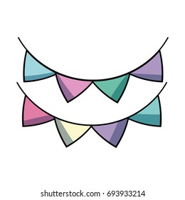 cute party flag decoration design
