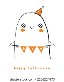 Cute Party Ghost Holding