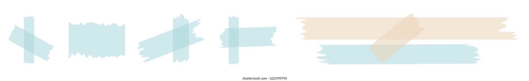 cute pastel adhesive tape. See through graphic illustration vector