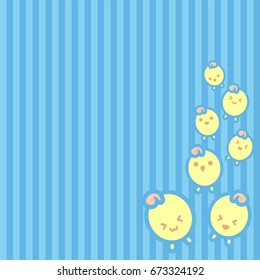 cute pastel background chick 