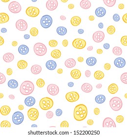 Cute pastel background pattern with buttons