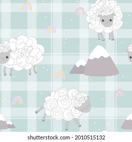 Piel de garabato de color azul pastel. montañas, arcos, tela de arenilla blanca. El fondo es impecable. Textiles para niños. Libro de recortes de papel minimalista para niños.