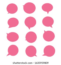 CUTE PASTEL BUBBLE SPEECH SET FOR TEXT, QUESTION, STICKER, THINKING, IDEA IN MODERN STYLE. GRAPHIC ILLUSTRATION VECTOR CAN USE FOR  ICON OR BACKGROUND