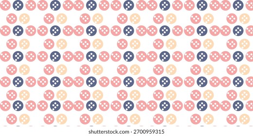 Niedliches Pastellknopf nahtloses Muster