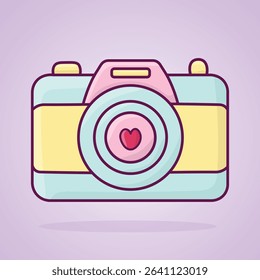Cute Pastel Camera with a Heart