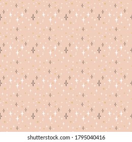 cute pastel celestial aesthetic seamless pattern design. Can use for print, template, fabric, presentation, textile, banner, poster, wallpaper, digital paper