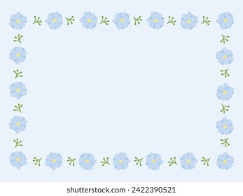 Cute pastel color flower pattern frame