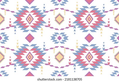 Cute pastel color geometric Aztec style. Mosaic on the tile. African Moroccan pattern. Aztec pattern. Native design. Aztec geometric pattern design for fabric print textile. pillow case, carpet cover.