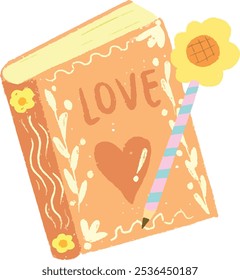 Cute pastel colored notebook , paper