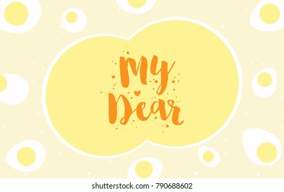 Cute pastel copy space eggs background