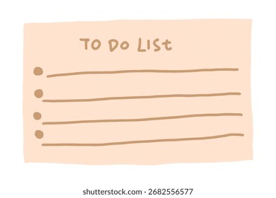 cute pastel to do list cartoon element