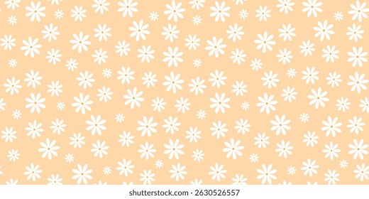 Padrão perfeito floral pastel bonito. Fundo rústico com flores silvestres minúsculas. Delicado pastel verão impressão botânica, gráfico vetorial