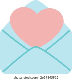 Cute pastel items for sticky notes, memo or notebook stickers elements. love letter with sign icon